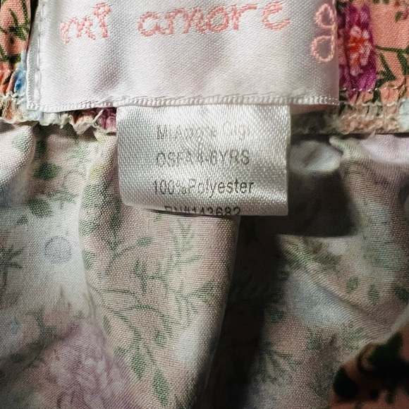 Mi Amore Pink, Green and Blue Maxi Tiered Floral Skirt Size 4-6Y - Picture 2 of 5